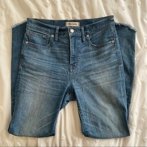 Madewell 10" High Rise Skinny jeans in size 28